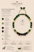 Hundehalsband CORAZON Duft-Halsband – Jade, Achat, Lava & Duft-Keramik
