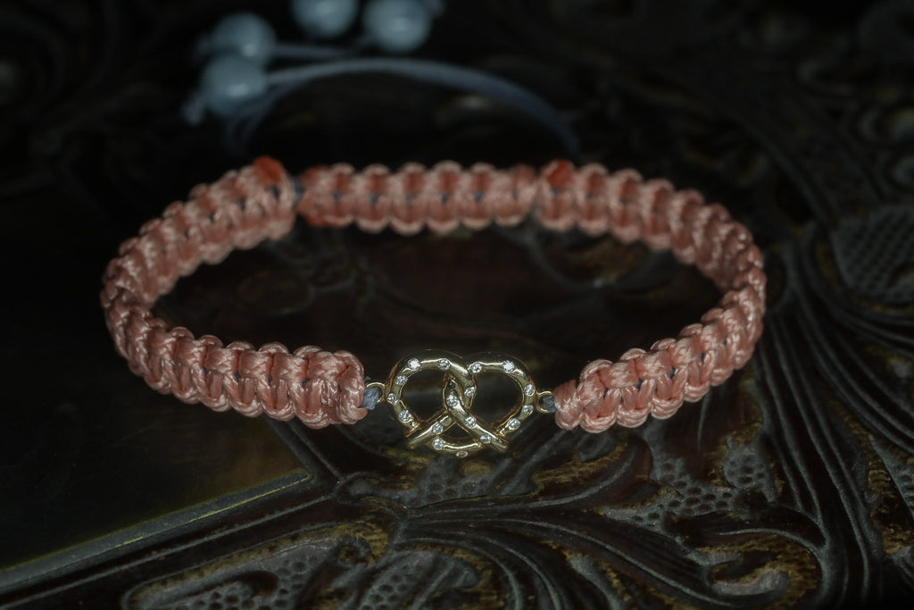 Goldene Brezel Armband – 750 Gold, Diamanten & Aquamarin | CORAZON Design