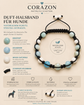 CORAZON Duft-Halsband für Hunde – Amazonit & Aquamarin
