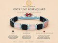 Onxx , Rosenquarz &  Rote Tibetische Perle  Bracelet