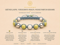 Green Jasper, Silver-Plated Bead, and White Aroma Ceramic Harmony Bracelet