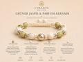 Grüner Jaspis & Parfum-Keramik – Handgefertigtes Shamballa-Armband