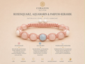 Rose Quartz, Aquamarine & Perfume Ceramic Bracelet