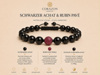 Black Agate & Ruby Pavé Bracelet