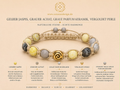 Gelber Jaspis,Grauer Achat,Graue Parfum Keramik Vergoldet Perle Armband