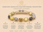 Gelber Jaspis,Grauer Achat,Graue Parfum Keramik Vergoldet Perle Armband
