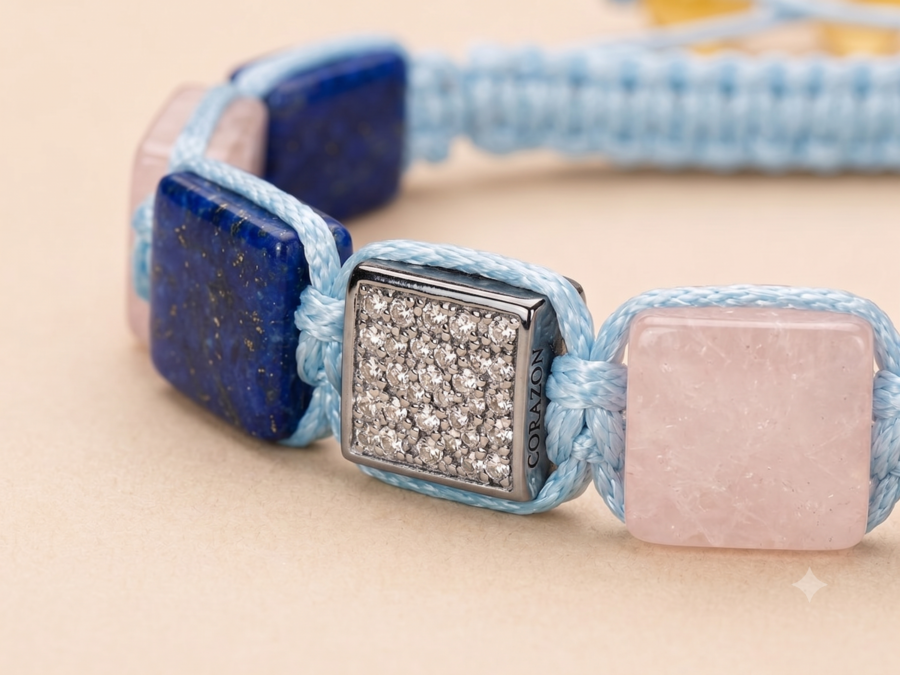 Lapis Lazuli and Rose Quartz Harmony Bracelet