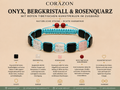 Shamballa Armband – Onyx, Bergkristall & Rosenquarz | CORAZON Design