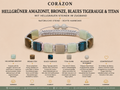 Shamballa Armband – Amazonit, Bronze, blaues Tigerauge & Titan | CORAZON Design