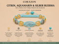 Shamballa Armband – Citrin, Aquamarin & Silber Buddha | CORAZON Design