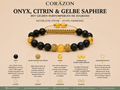 Shamballa Armband – Onyx, Citrin & gelber Saphir Pavé | CORAZON Design