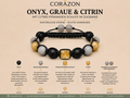 Shamballa Armband – Onyx, graue Parfumperlen & Citrin | CORAZON Design
