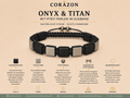 Shamballa Armband – Schwarzer Onyx & Titan mit Pyrit | CORAZON Design