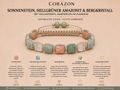Shamballa Armband – Sonnenstein, hellgrüner Amazonit & Bergkristall | CORAZON Design