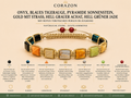 Shamballa Armband mit Onyx, Tigerauge, Sonnenstein, Achat & Jade | CORAZON Design