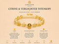 Shamballa Armband Citrin mit vergoldetem Totenkopf | CORAZON Design
