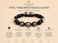 Shamballa Armband Onyx, Granit & Pyrit | CORAZON Design