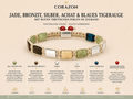 Shamballa Armband mit Jade, Bronzit, Achat & blauem Tigerauge | CORAZON Design