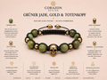 Shamballa Armband – Grüner Jade, Gold & Totenkopf | CORAZON Design