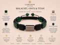 Shamballa Armband – Malachit, Onyx & Titan | CORAZON Design