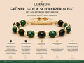 Shamballa Armband Jade & schwarzer Achat | CORAZON Design