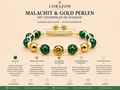 Shamballa Armband Malachit & Gold | CORAZON Design