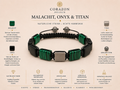 Shamballa Armband – Malachit, Onyx, Titan & grauer Naturstein | CORAZON Design