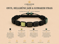 Shamballa Armband Onyx, Jade & schwarzer Strass | CORAZON Design
