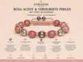 Shamballa Armband Rosa Achat mit Pyrit & Silber | CORAZON Design