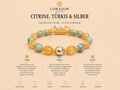 Shamballa Armband Citrin & Türkis mit Silber | CORAZON Design