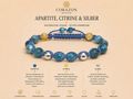 Shamballa Armband Apatit, Citrin & Silber | CORAZON Design