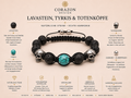 Shamballa Armband Lavastein & Türkis mit Totenkopf | CORAZON Design