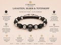 Shamballa Armband Lavastein, Silber & Totenkopf | CORAZON Design